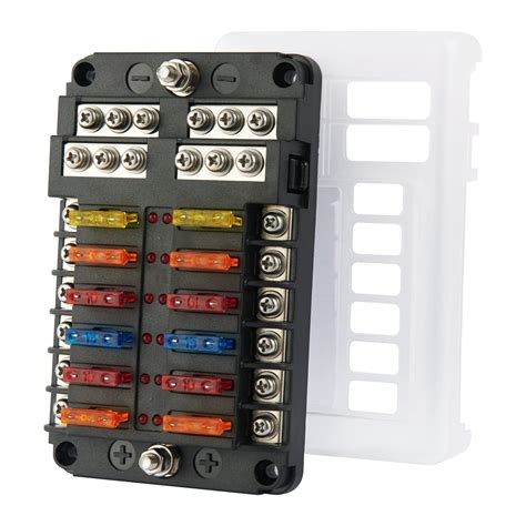 buy marine fuse block  fuse box  led warning indicator damp proof cover  circuit