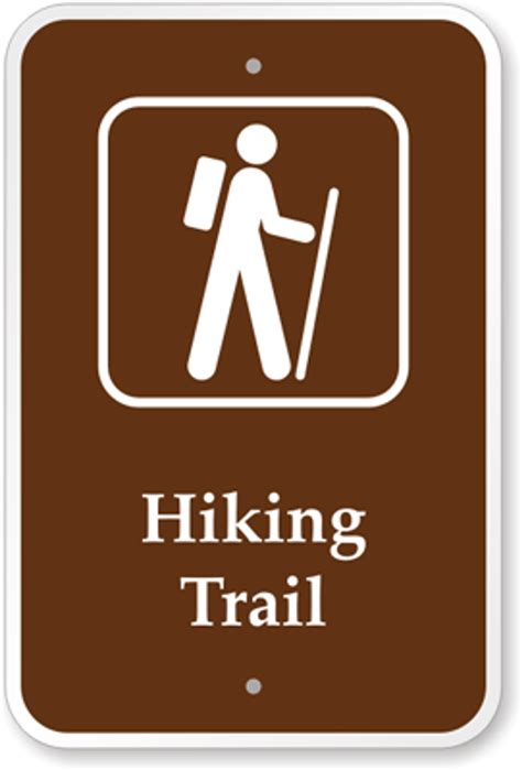 hiking trail sign  dornbos sign safety