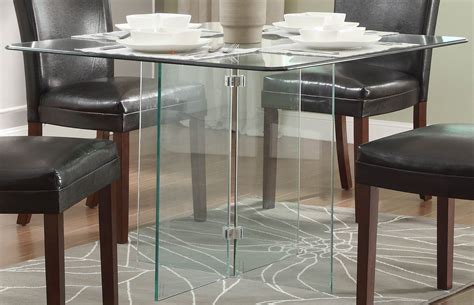 Alouette Square Glass Dining Table From Homelegance 17811