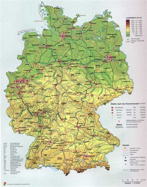 deutschlandkarte mit staedten