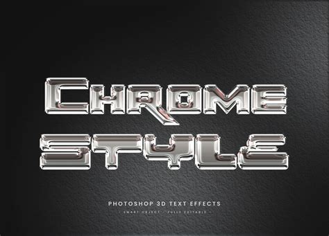 chrome text effect psd illustration par mdmijanur creative fabrica
