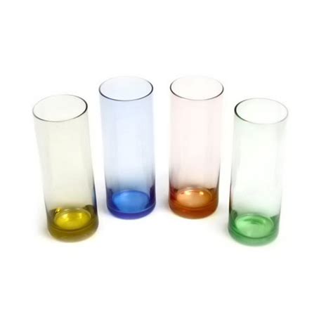 Multi Coloured Highball Tumblers Half Pint Glasses X 4 Kode Uk