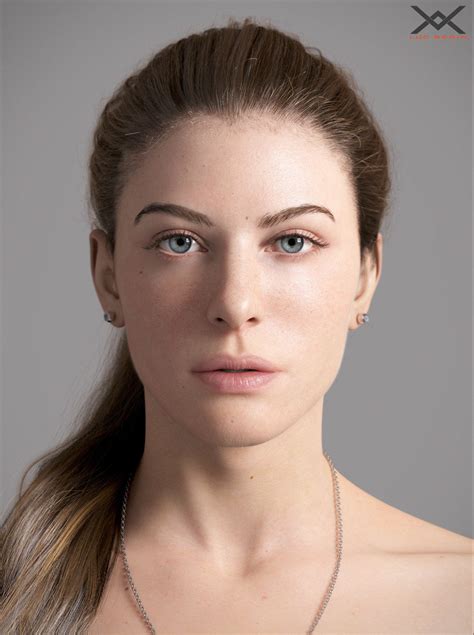 realistic woman wip luc bégin face model face 3d face