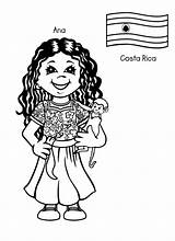 Coloring Costa Rica Pages Kids Around Boyama Children Dünya Guatemala Printable Enfant Sheets Pano Dresses Kitapları Designlooter çocuk çocukları Cartoon sketch template