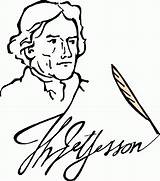Thomas Jefferson Coloring Clipart Printable Drawing Popular Pages Library Clipartmag sketch template