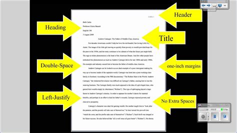 mla tutorial  basic paper formatting part    research paper