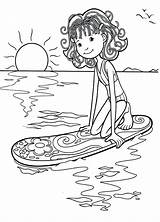 Coloring Pages Girl Surfing Surfer Kids Waiting Getdrawings Print Printable Color Getcolorings Popular sketch template