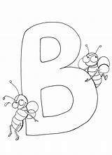 Letter Coloring Pages Kids Alphabet Preschool Bee Color Printable Print Bees Learn Letters Toddlers Tocolor Childrens Displaypix Gif Learning Getcolorings sketch template