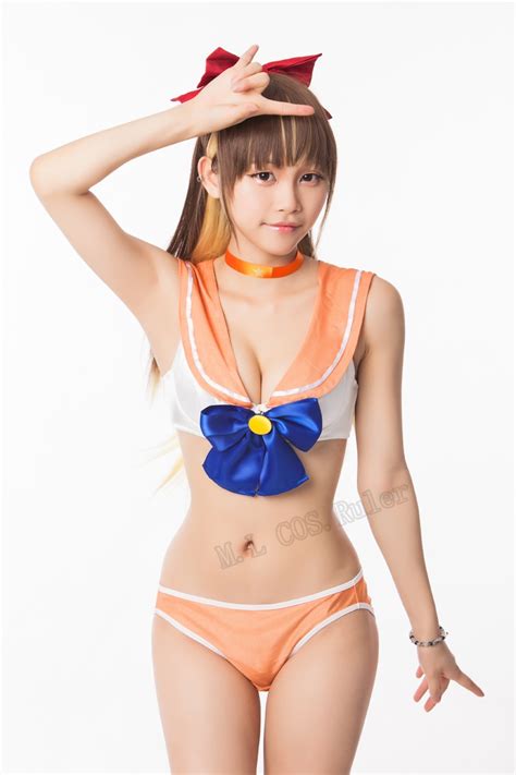 Buy Popular Swimsuit Swimwear Cosplay Costume Peach
