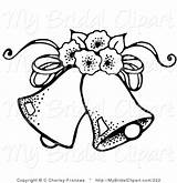 Bells Wedding Coloring Clipart Pages Silhouette Getcolorings Bridal Clip Getdrawings sketch template