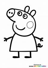 Pig Peppa George sketch template