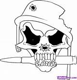 Skull Drawings Draw Soldier Drawing Cool Easy Cartoon Skulls Step Gangster Coloring Simple Scull Heads But Pages Getdrawings Pop Discussion sketch template
