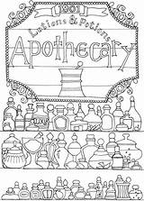 Coloring Pages Apothecary Dover Book Adult Publications Books Doverpublications Colouring Template Welcome Witch Halloween sketch template