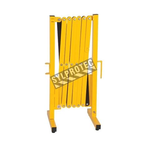 expandable safety barrier  ft   aluminium painted yellow