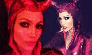jennifer lopez 45 slips into red latex devil outfit for halloween