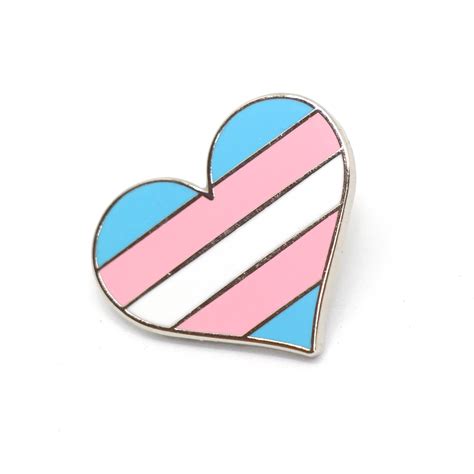 prideoutlet lapel pins transgender pride heart lapel pin