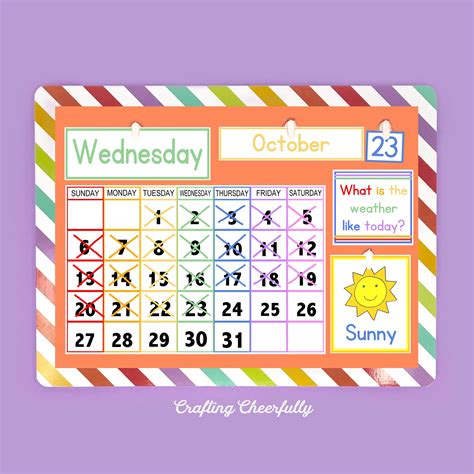 printable childrens calendar crafting cheerfully
