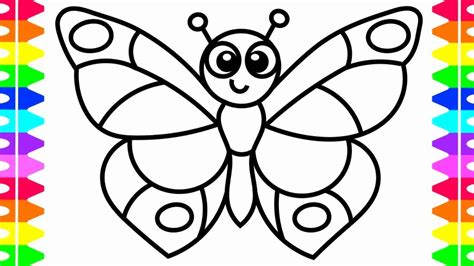 simple butterfly coloring page   learn   draw  butterfly