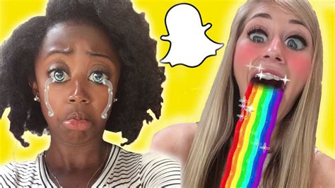 people try snapchat s new selfie filters youtube