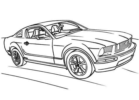mustang car coloring page  printable coloring pages  kids