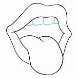 Tongue Tounge Coloring Tutorial Easydrawingguides Male Edgy Clipartmag Human Step Doodles sketch template