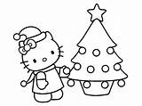 Kitty Hello Christmas Coloring Pages Hellokitty Coloringpages4u sketch template