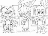 Catboy Pj Ausmalbilder Pyjamahelden Owlette Gekko Amaya sketch template