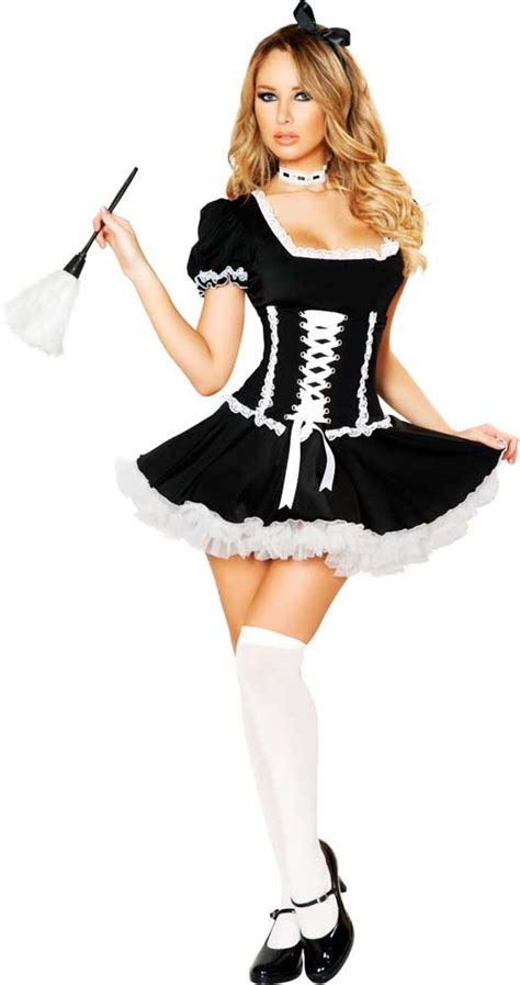 naughty french maid sexy housekeeper dress halloween costume outfit
