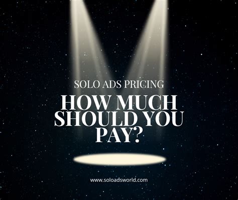 decoding solo ads pricing whats   amount
