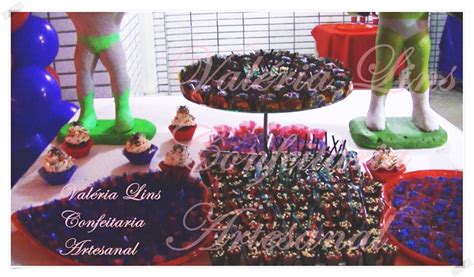 ㅤvaléria lins confeitaria festa homem aranha bolo cupcakes personalizados