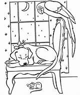 Coloring Pages Christmas Animals Puppy Animal Colouring Library Clipart Winter Popular sketch template