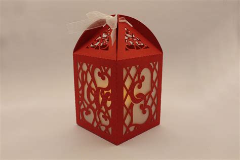 love lantern svg paper lantern template  paper cutting