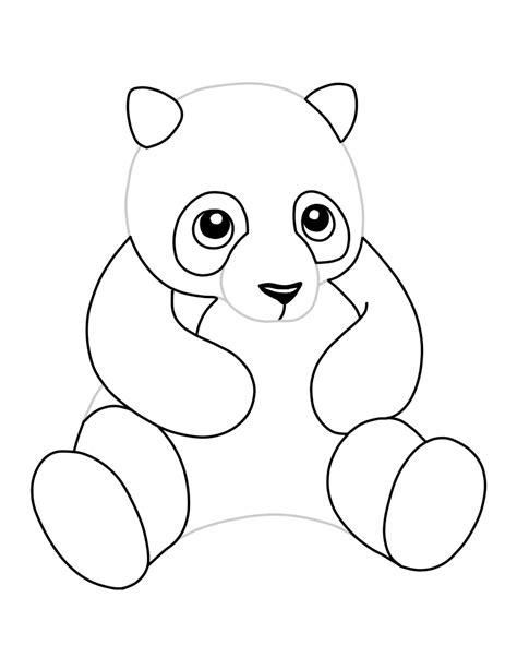 panda head pages coloring pages
