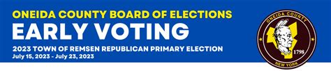 town  remsen primary election information oneida county board