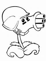 Coloring Pages Peashooter Getcolorings Zombie Printable sketch template