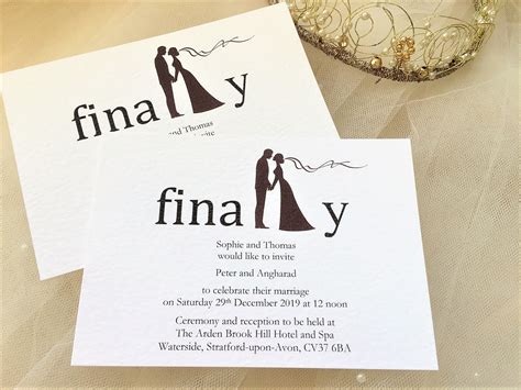 finally postcard wedding invitations £1 each modern wedding invites