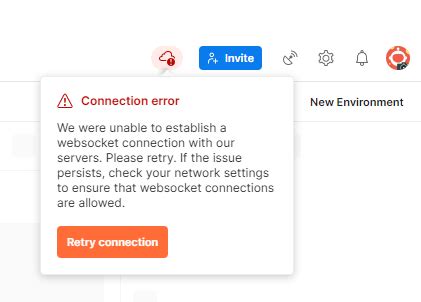 postman connection error   unable  establish  websocket connection   servers
