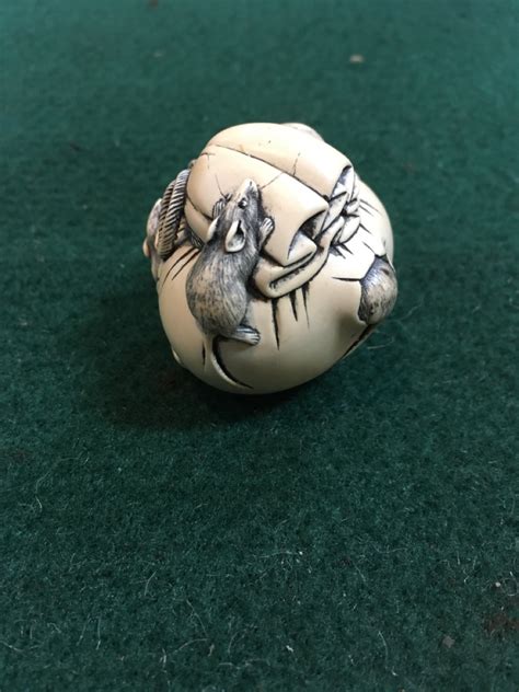 netsuke resin reproduction  original   peabody museum  salem maine