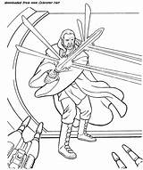 Wars Star Gon Qui Jinn Coloring Pages Jedi Movies Anakin Training Skywalker sketch template