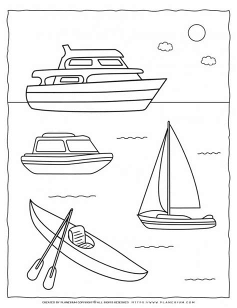 water transport coloring page planerium