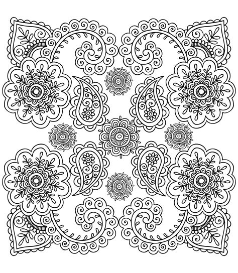 coloring page coloring anti stress flowers adult coloring