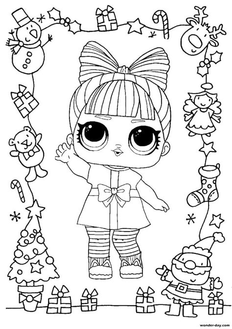 christmas lol coloring pages book  kids