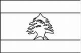Flag Lebanon Coloring Flags Kids Sheets Do sketch template