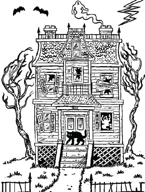 halloween coloring pages haunted house part