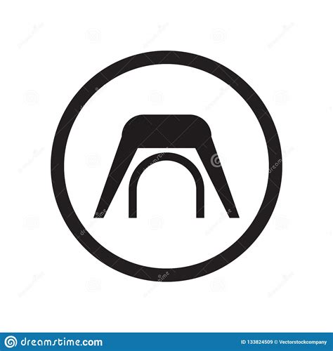 tunnel sign icon vector sign  symbol isolated  white background