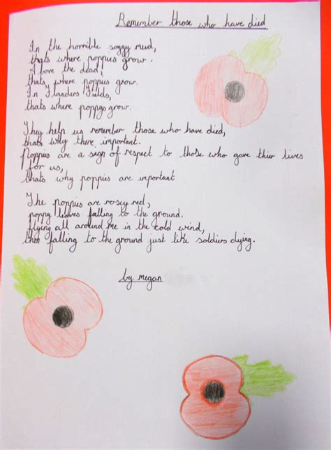 lovely remembrance day poems  kids poems ideas