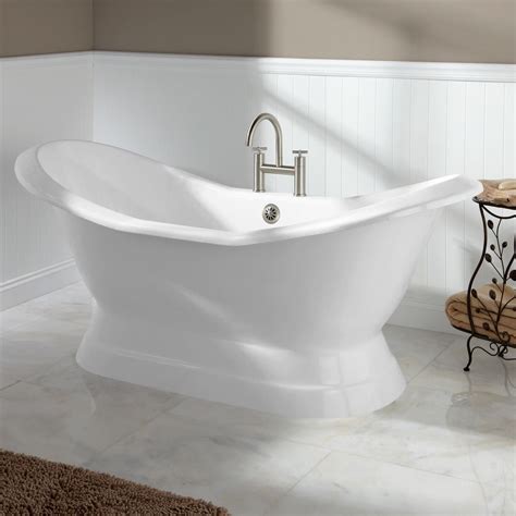 double slipper pedestal acrylic tub package bathtub designs