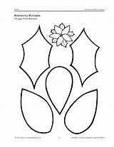 Poinsettia Template Printable Flower Christmas Craft Coloring Templates Drawing Paper Pattern Patterns Clipart Print Leaf Felt Applique Patron Cut Stencil sketch template