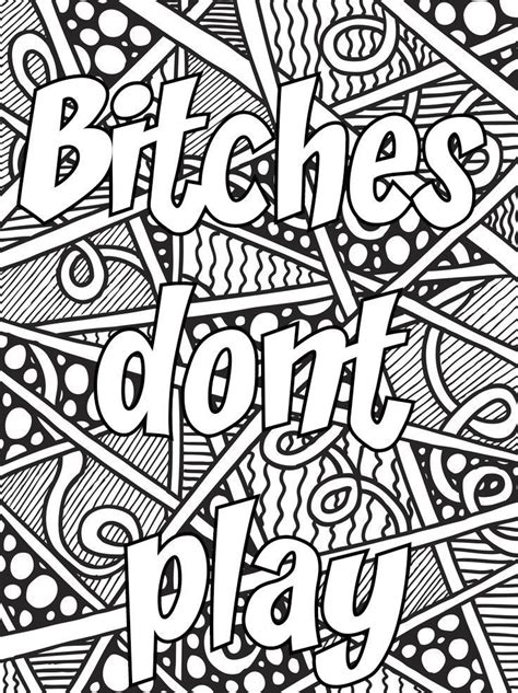 printable coloring pages  adults swear words printable templates