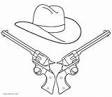 Coloring Cowboy Gun Pages Western Drawing Nerf Hat Print Printable Guns Boots Color Rifle Kids Hats Getdrawings Cool2bkids Sniper Template sketch template